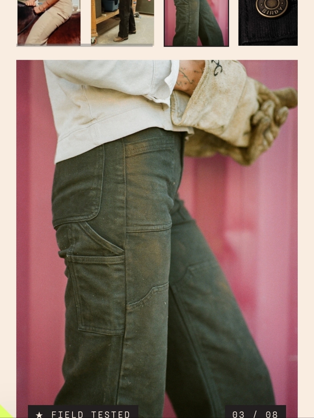 Hey Dirty Birdy Carpenter Pants